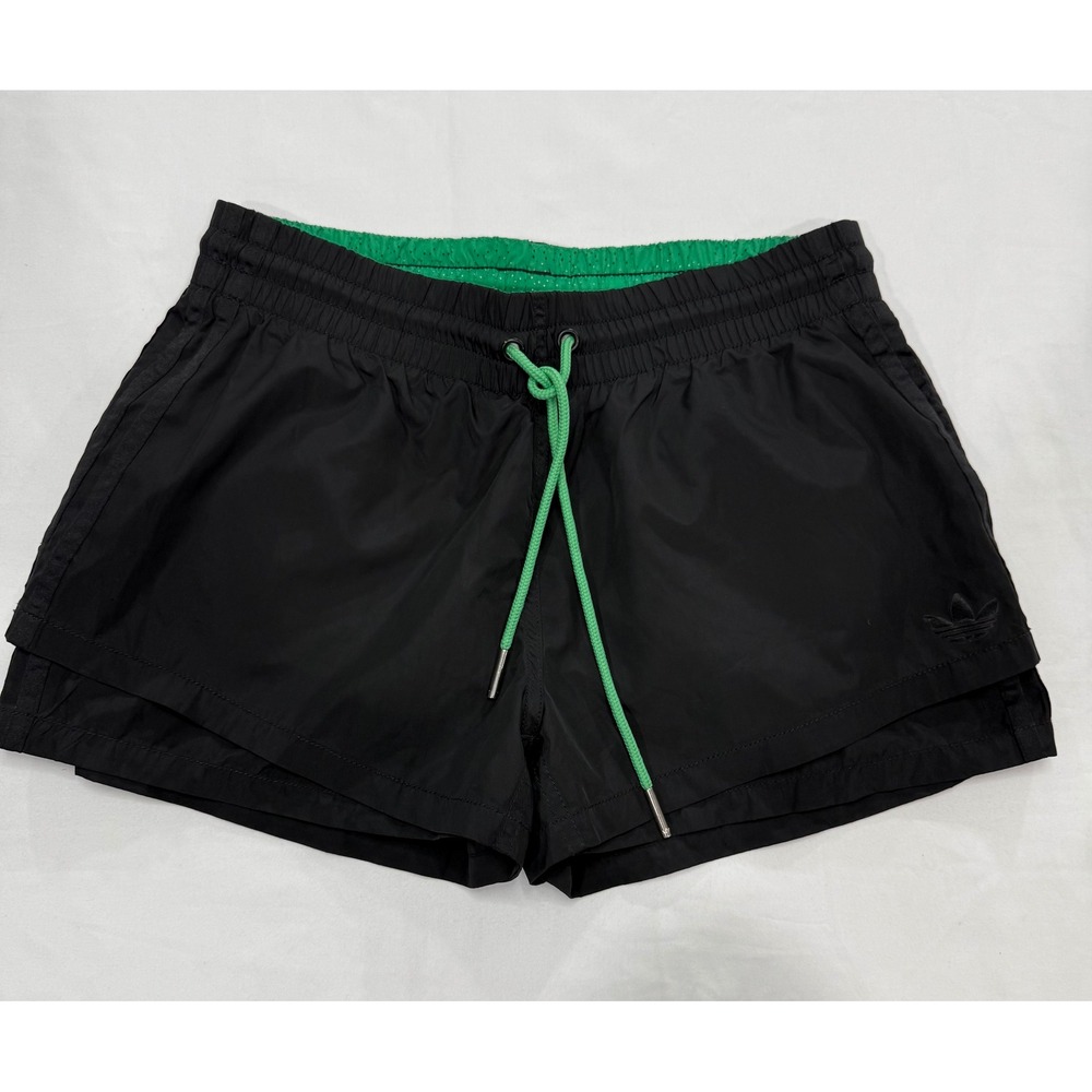 Adidas Originals Mens Black Green Layered Running Shorts E17017 AGC003 Small
